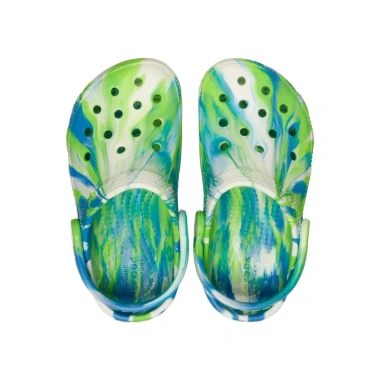 Giày Clog Trẻ Em Crocs Classic Glow Marbled Prep Blue Giá 490.000, nhẹ thoải mái, bám tốt 6