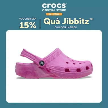 Giày Clog Unisex Crocs Classic Watercolor Marbled Pink Swirl Giá 1.186.500đ Giảm giá