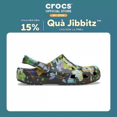 Giày Clog Unisex Crocs Painted Floral Black Sand 211.587-0LD - Giá 1.186.500₫