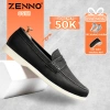Giày Da Lười Nam ZENNO CS111 – Microfiber mềm thoáng khí, không dây tiện lợi
