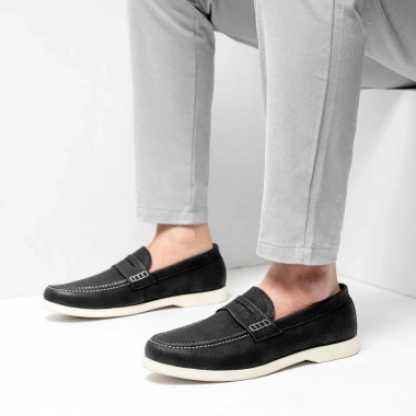 Giày Da Lười Nam ZENNO CS111 – Microfiber mềm thoáng khí, không dây tiện lợi