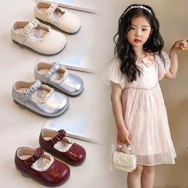 Giày da nữ Mary Jane ren 2.026 mới, công chúa thời trang PU mềm, giảm 21%