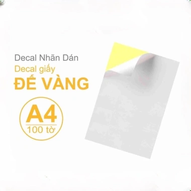 Giấy Decal A4 Đế Vàng In tem chất lượng cao 100 tờ - Giá chỉ 88.000 VNĐ