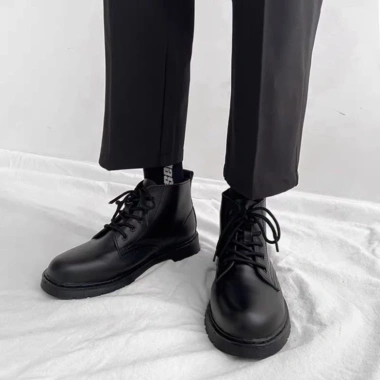 Giày đốc cổ cao da mềm, đế cao khâu thanh lịch - Boots nam giảm giá 13 2