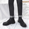 Giày đốc cổ cao da mềm, đế cao khâu thanh lịch - Boots nam giảm giá 13 3