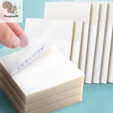 Giấy ghi chú trong suốt PET 50 tờ chống thấm nước - Danh sách việc cần làm COD giá 43.200₫