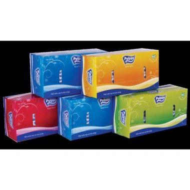 Giấy hộp Pulppy 2 lớp 180 tờ - Mềm mại mịn màng, giá ưu đãi 38.000 VNĐ