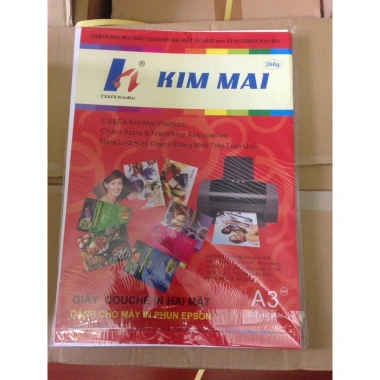Giấy in ảnh Kim Mai 50 tờ A4 180gsm bóng 1 mặt - Giá ưu đãi 60.000đ