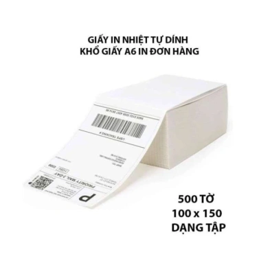 Giấy in nhiệt Decal A6 tem tự dính lớp dán, in đơn 500 tem - 66.000₫