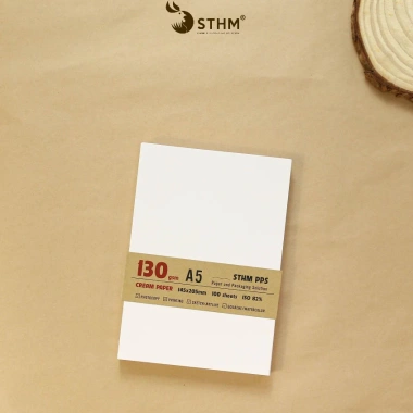 Giấy kem A5 100 tờ 80‑190gsm - Ghi chú, phác thảo, in ấn, vẽ - Chỉ 24.000đ