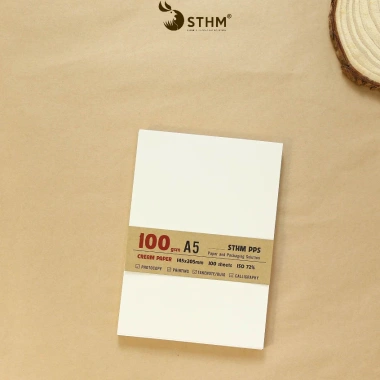 Giấy kem A5 100 tờ 80‑190gsm - Ghi chú, phác thảo, in ấn, vẽ - Chỉ 24.000đ
