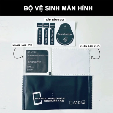 Giấy Lau Đen 3in1 Khô-Ướt + Miếng Lấy Bụi Dán Màn Hình KiNGBON 9.000đ Tiết Kiệm