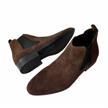 Giày nam Chelsea Boot da bò thật TEFOSS HT350 - Da lộn nâu, size 38-44, chỉ 1,95 tr 6