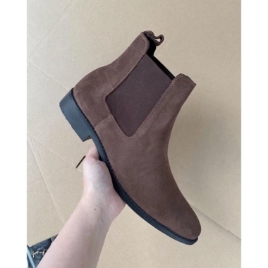 Giày nam Chelsea Boot da bò thật TEFOSS HT350 - Da lộn nâu, size 38-44, chỉ 1,95 tr 9