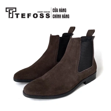 Giày nam Chelsea Boot da bò thật TEFOSS HT350 - Da lộn nâu, size 38-44, chỉ 1,95 tr 10