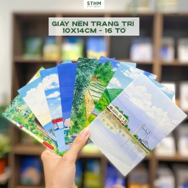 Giấy nền trang trí 10x14cm - 16 tờ mẫu độc quyền - STHM Cần Thơ giá 17.000 VNĐ