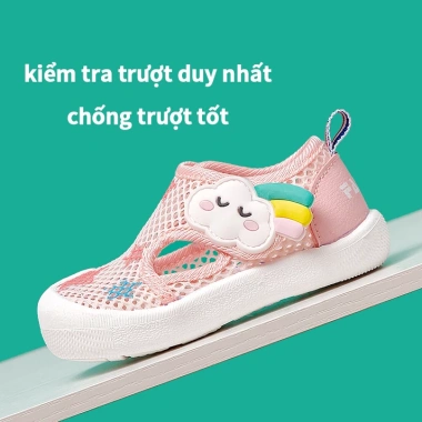 Giày sandal Cheerful Mario siêu mềm, chống trơn trượt, in hình động vật dễ thương bé 1-3 tuổi 5
