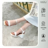 Giày Sandal Đế Xuồng 8P Quai Ngang Tamira HADU MX15 Da PU Đệm Mút Êm - BH 12 Tháng 4