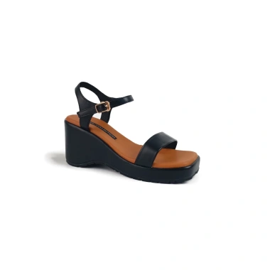 Giày Sandal Đế Xuồng 8P Quai Ngang Tamira HADU MX15 Da PU Đệm Mút Êm - BH 12 Tháng 10