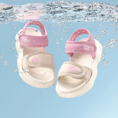 Giày sandal Mario quai ngang nữ trẻ em, Velcro màu hồng tím, không thấm nước, thoải mái 2 Giày sandal Mario quai ngang nữ trẻ em, Velcro màu hồng tím, không thấm nước, thoải mái 2