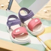 Giày sandal Mario quai ngang nữ trẻ em, Velcro màu hồng tím, không thấm nước, thoải mái 3