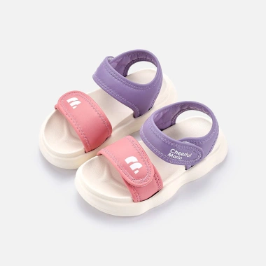 Giày sandal Mario quai ngang nữ trẻ em, Velcro màu hồng tím, không thấm nước, thoải mái 10 Giày sandal Mario quai ngang nữ trẻ em, Velcro màu hồng tím, không thấm nước, thoải mái 10