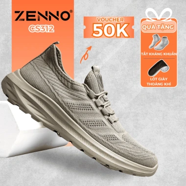Giày Sneaker Thể Thao Nam Form Rộng CS312 ZENNO - Vải Cao Cấp, Thoáng Mát, Đế Cao Su Tự Nhiên, Giá 645.000