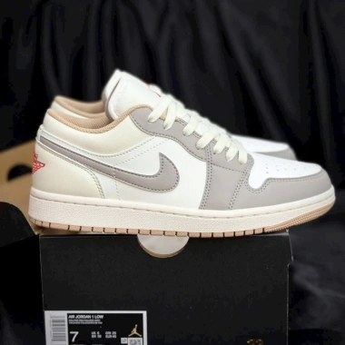 Giày Thể Thao J1 Low Red College Grey 553.558-169 Xám Trắng FLEX SHOES - Đế nhẹ, ống thấp, Giá chỉ 2.8 triệu 5