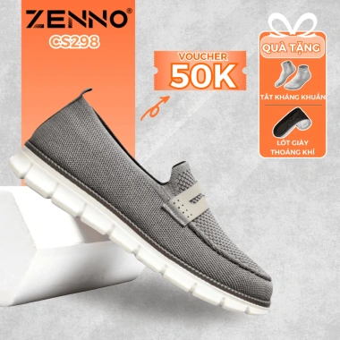 Giày Thể Thao Nam ZENNO CS298 - Sợi vải thoáng mát, đế cao su nguyên khối bám chắc, êm nhẹ, 370.000 VND