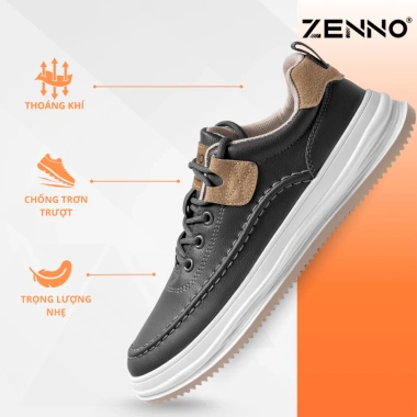 Giày Thể Thao Nam ZENNO CS940 Sneaker Da Cao Cấp, Đế Su Non Siêu Êm, Bền Bỉ 670.000₫