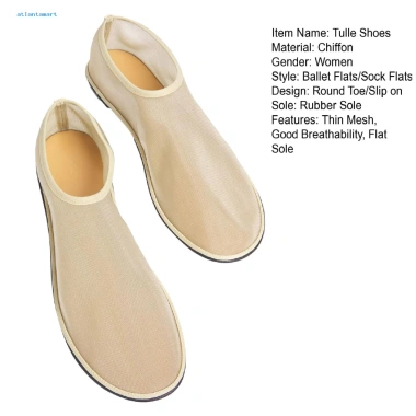 Giày tuyn siêu nhẹ, thoáng khí, lưới Sheer Ballet Flats Slip-on - Thoải mái, hoàn hảo cho váy ngày - Giá 570.817 VND 3 Giày tuyn siêu nhẹ, thoáng khí, lưới Sheer Ballet Flats Slip-on - Thoải mái, hoàn hảo cho váy ngày - Giá 570.817 VND 3