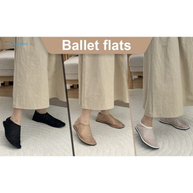 Giày tuyn siêu nhẹ, thoáng khí, lưới Sheer Ballet Flats Slip-on - Thoải mái, hoàn hảo cho váy ngày - Giá 570.817 VND