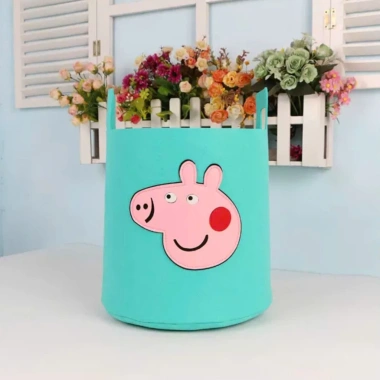 Giỏ vải gấp gọn đựng quần áo, đồ chơi trẻ em – Họa tiết hoạt hình dễ thương, 59.000đ