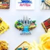 Giropo Song Tử Tháp Thác Nước - Tủ Lạnh Miếng Dán Từ 3D Du Lịch Giá 100,100₫ 3