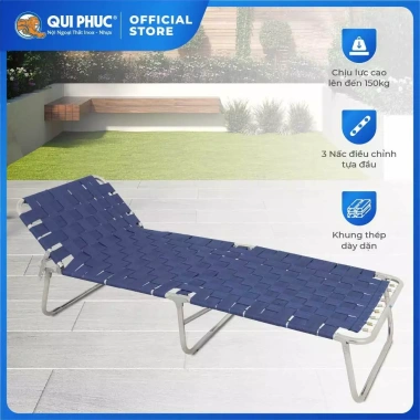 Giường gấp gọn Deli QUI PHÚC dây dù chắc chắn, êm ái, co giãn tốt, tiết kiệm không gian - Giá 614,180₫