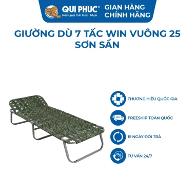 Giường gấp gọn Win vuông QUI PHÚC dây dù lớn, thoáng khí, đàn hồi tốt, bền chắc - Giá 489.540 VND 6 Giường gấp gọn Win vuông QUI PHÚC dây dù lớn, thoáng khí, đàn hồi tốt, bền chắc - Giá 489.540 VND 6