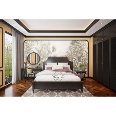Giường gỗ chân tiên phong phong cách Đông Dương Indochine - Giá ưu đãi 14,5 triệu, thiết kế sang trọng, bền bỉ 2 Giường gỗ chân tiên phong phong cách Đông Dương Indochine - Giá ưu đãi 14,5 triệu, thiết kế sang trọng, bền bỉ 2