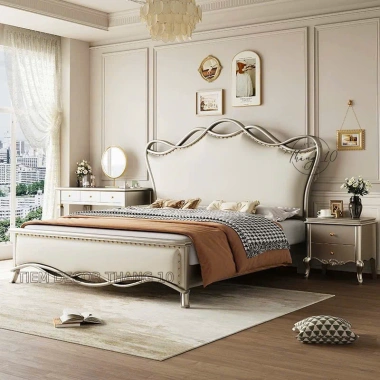 Giường Gỗ GI84 Đầu Giường Bọc Đệm - Thiết Kế Sang Trọng, Giá Ưu Đãi 22 Triệu 2