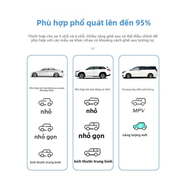 Giường hơi ô tô 7 điểm ngồi-nằm, đệm hơi ghế sau sedan & SUV - Giá ưu đãi 872k