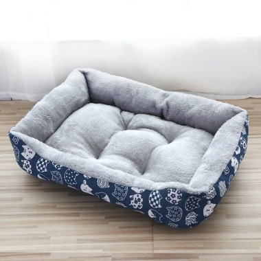Giường Nệm Cho Chó Mèo Hình Chữ Nhật Dày Ấm Áp Đáy Chống Trượt Giao Hàng Hoả Tốc 9