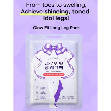 Gói chân dài Glow Fit 3 chiếc – Idol Slim Leg Care Caffeine Niacinamide, mặt nạ dưỡng ẩm làm mát, giảm sưng săn chắc chân 2