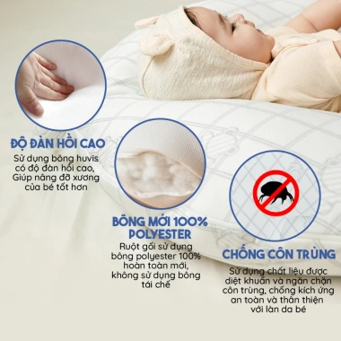 Gối chống trào ngược Rototo Bebe ruột chữ C cho bé 0‑12 tháng – 900.000₫ 6