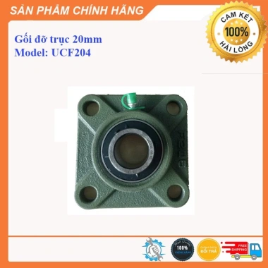 Gối đỡ vòng bi trục 20mm UCF204 – Hình vuông, chịu tải cao, giá ưu đãi 55.000₫ 2