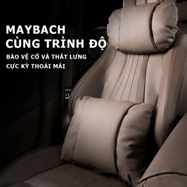 Gối tựa đầu ô tô MONQIQI da NAPPA thoáng khí, hỗ trợ cổ, giảm đau, giá 170.000₫