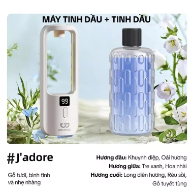 GOKOCO Máy khuếch tán tinh dầu tự động 5 chế độ, LED hiển thị, tiếng ồn thấp - 129k