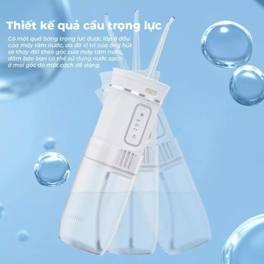 GOKOCO Máy tăm nước 4 đầu phun 150ml - Nhỏ gọn du lịch, thích hợp niềng răng & nướu nhạy cảm, giảm 349.000 5