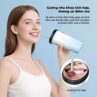 GOKOCO Máy Tăm Nước Cầm Tay IPX7 3 Chế Độ Áp Lực, Sạc Nhanh Type-C, Dùng 30 Ngày - Giá 318.000 VND 6