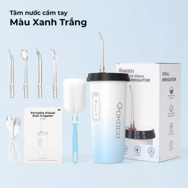 GOKOCO Máy Tăm Nước Cầm Tay IPX7 3 Chế Độ Áp Lực, Sạc Nhanh Type-C, Dùng 30 Ngày - Giá 318.000 VND 10