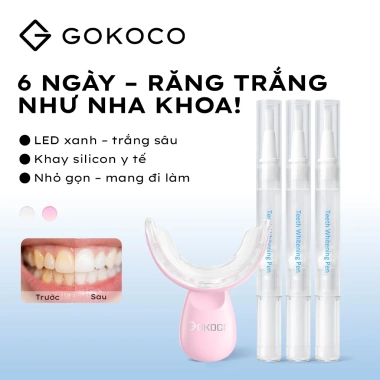 GOKOCO Nha Khoa LED Làm Trắng & Làm Sạch Răng Tại Nhà - Giá Ưu Đãi 299.000đ