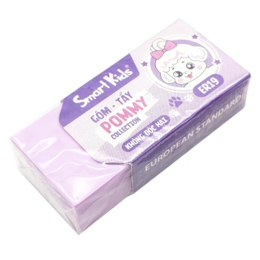 Gôm Smartkids ER19 Pommy Collection - Tẩy sạch chì, an toàn, không độc hại, dành cho học sinh sinh viên, 9.900₫ 4